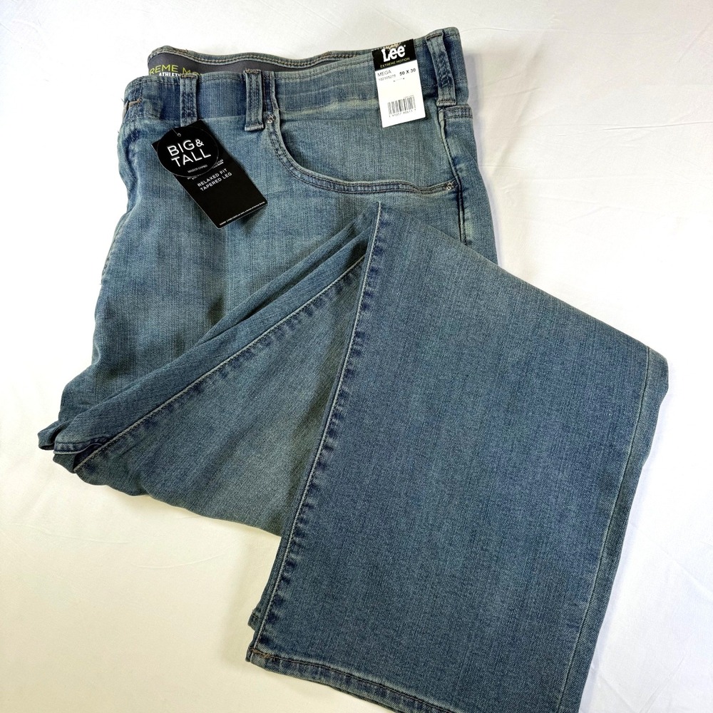 NWT Lee Men's Big &Tall‎ Extreme Motion Relaxed Fit Tapered Leg Size 50x30